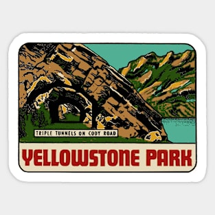 Vintage Style Yellowstone Park Sticker